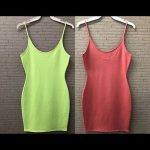 Lime green body cotton dress